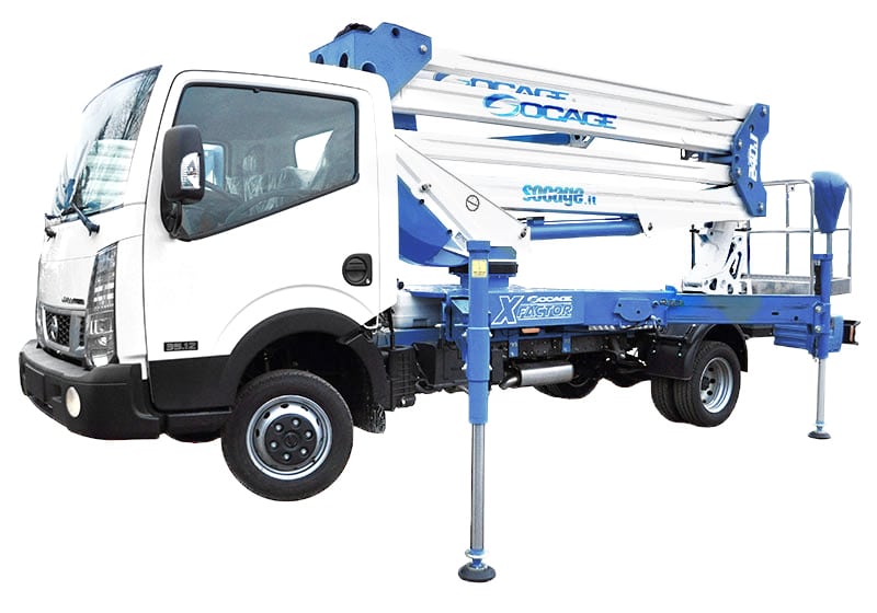 Camión de 3500 kg con plataforma elevadora 24DJ Camión de 3500 kg con plataforma elevadora 24DJ